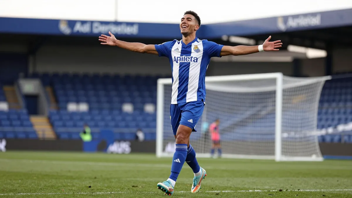 Ander Barrenetxea scored in stoppage time to give Real Sociedad victory in the final match at the historic Mestalla...